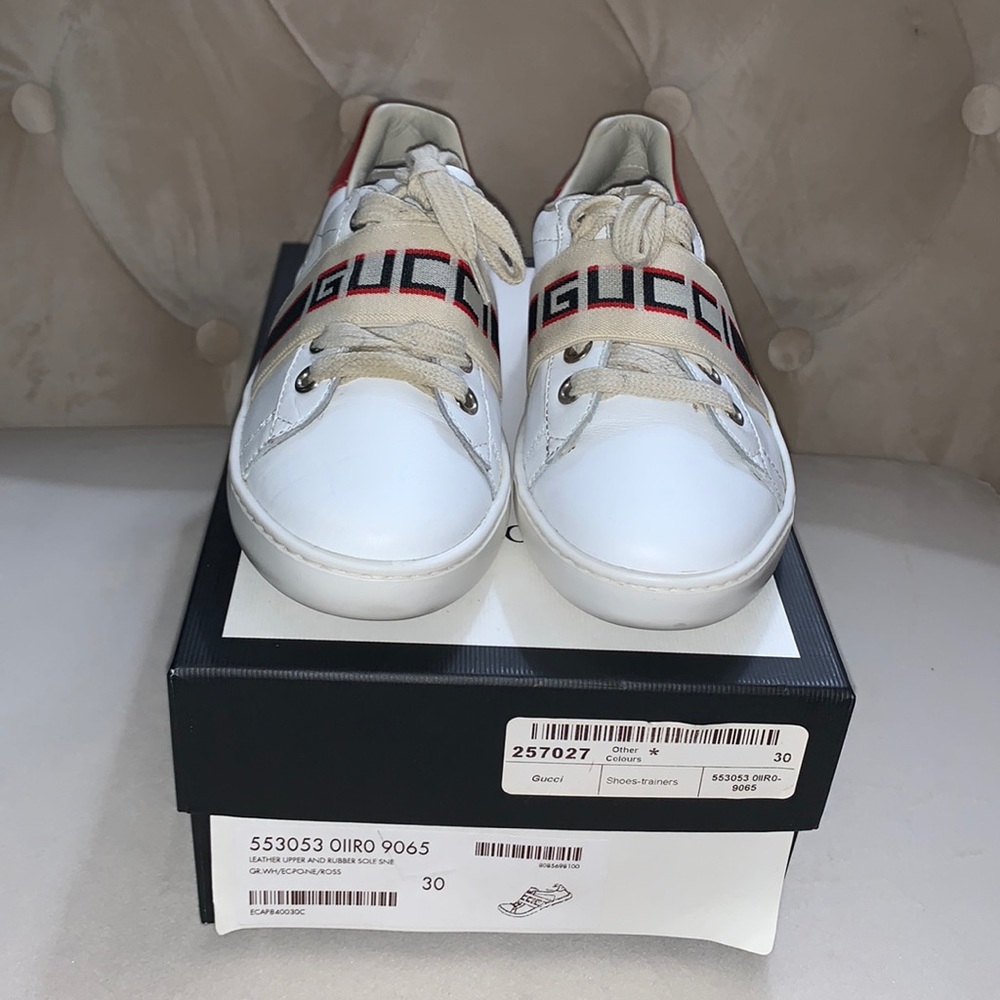 Boy White Gucci Sneaker